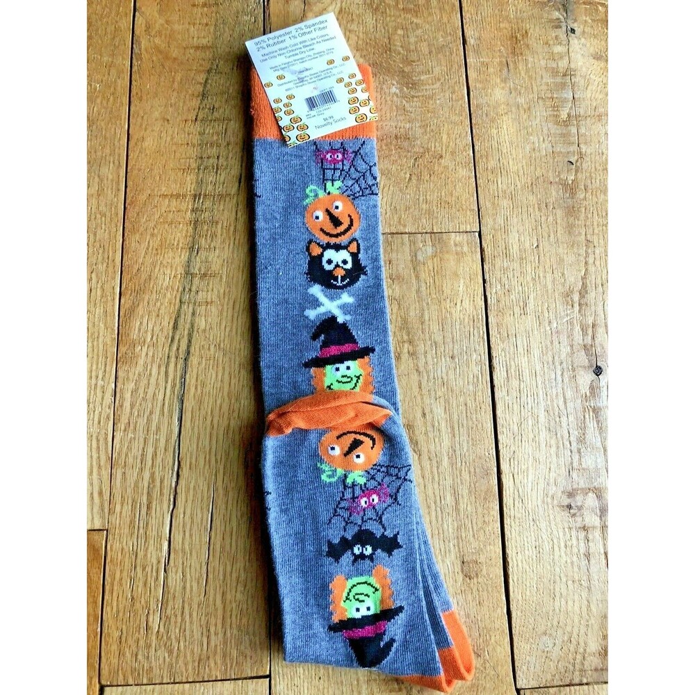 Ladies Halloween Knee High Socks - Size 4-10 - Spider Cat Pumpkin New w/Tags -